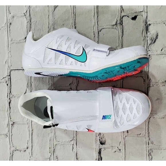 Nike Zoom LJ 4 Track Field 415339-101 White Hyperjade MENS SZ 9 WOMENS SZ 10.5 - Picture 5 of 8